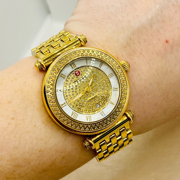 Michele Accessories Euc Michele 37mm Caber Diamond 8k Yellow